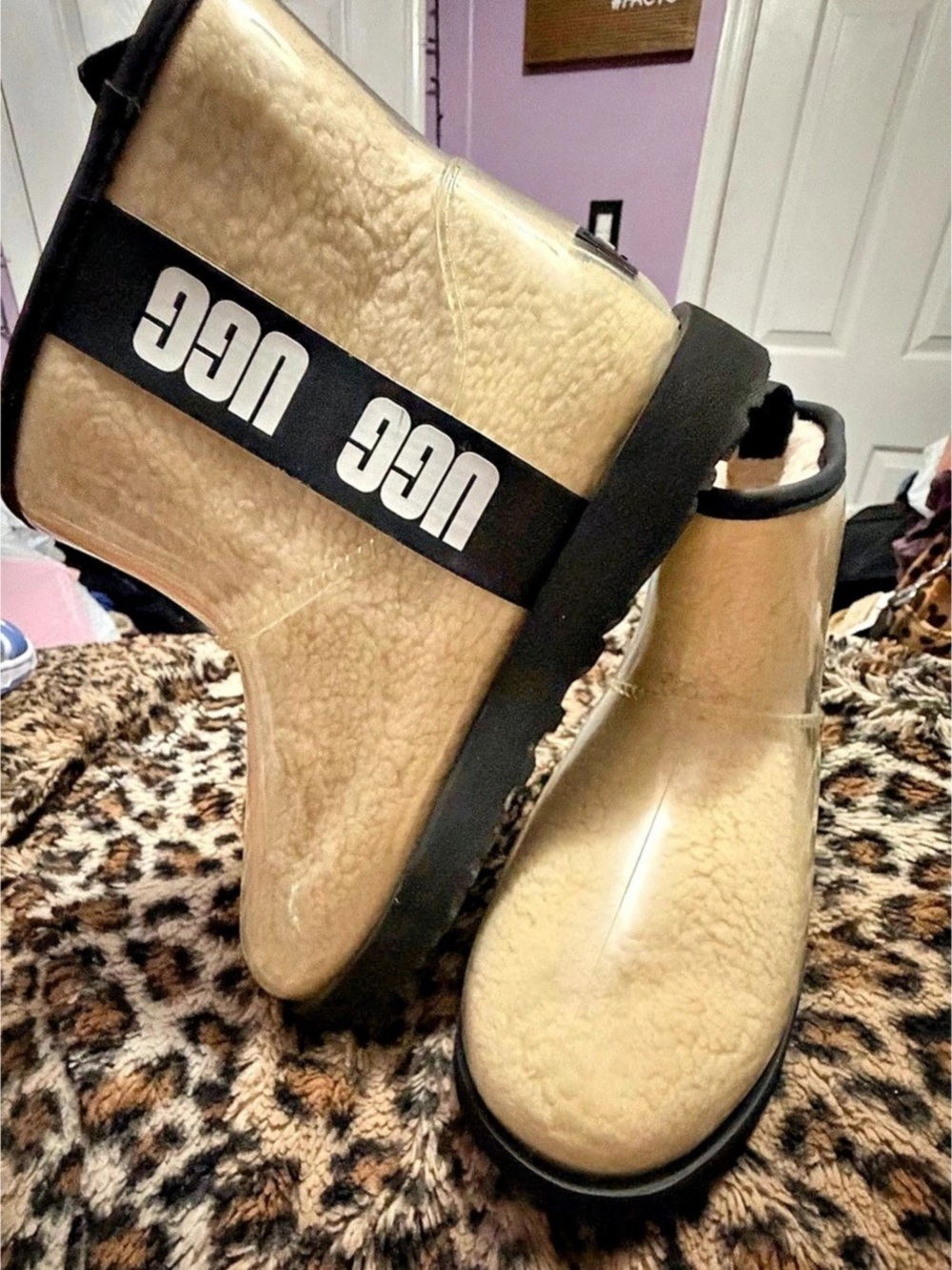 UGG Classic Clear Mini Winter Boots Tan & Black